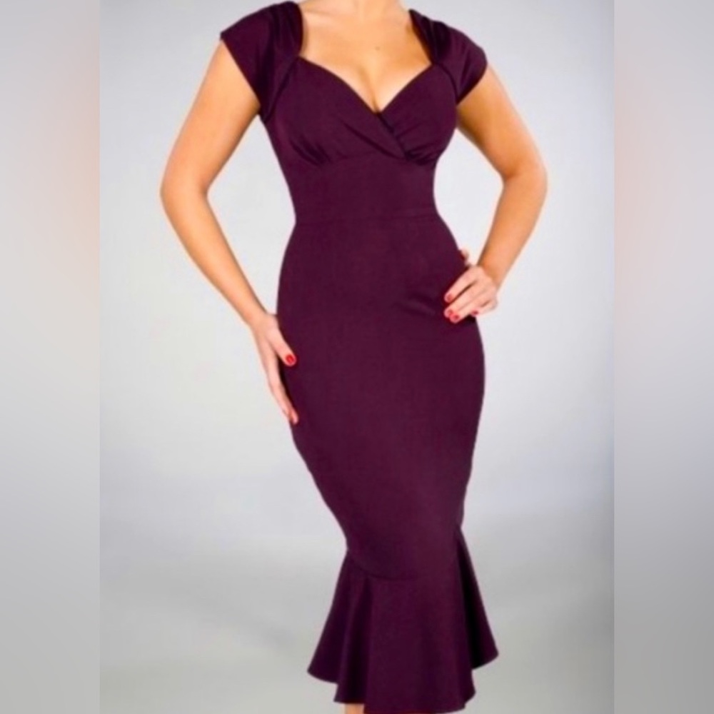 Stop Staring! Eggplant Mermaid Dress